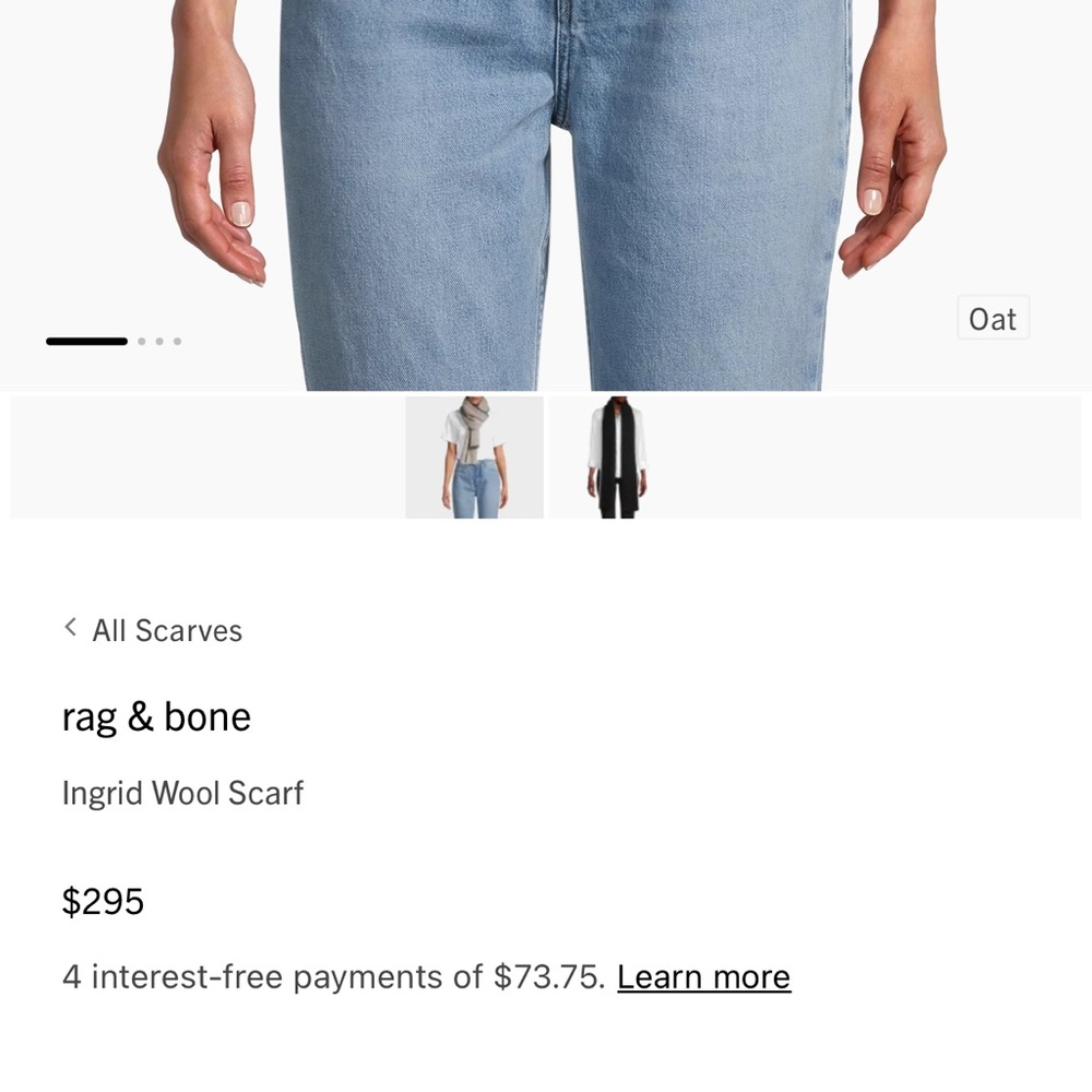 Rag & Bone Ingrid Scarf NWT - Picture 2 of 3